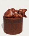 2023 Houten urn poes slaap rond 800